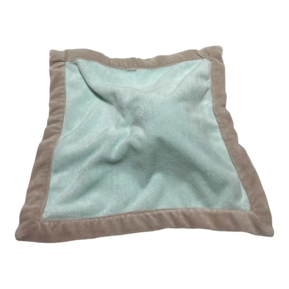 Carter’s Tan Bear Lovey White Circles Baby Security Blanket Teddy 14”